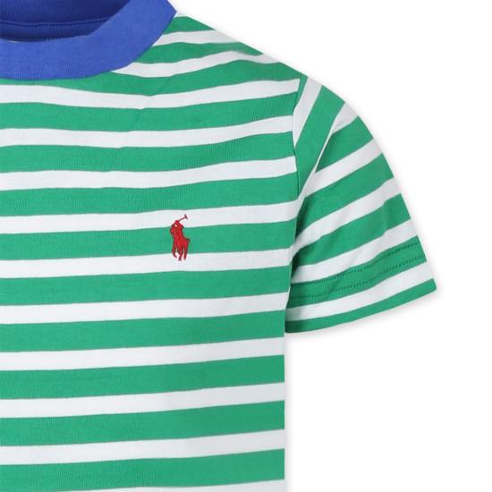 25SS [키즈] 랄프 로렌 티셔츠 958171001 STEM PAPER WHITE GREEN - RALPH LAUREN