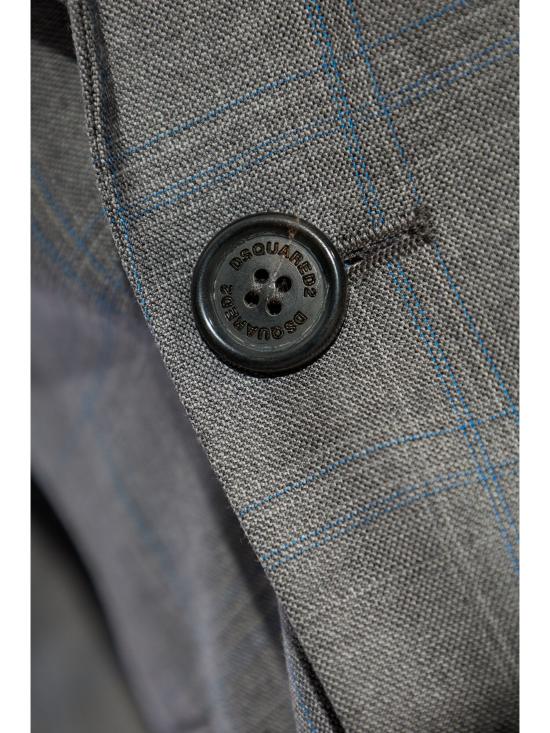 25SS 디스퀘어드2 수트 세트 S74FT0486 D35176 001F GREY BLUE CHECK - DSQUARED2