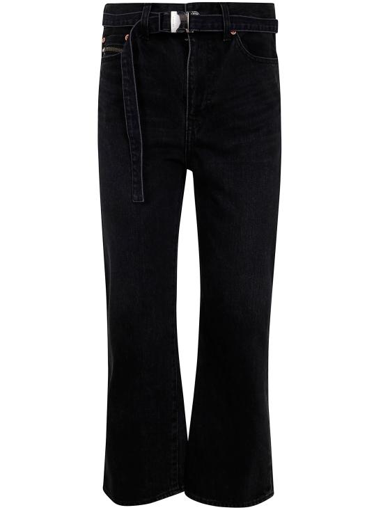 25SS 사카이 데님 팬츠 SCW 208 001 BLACK - SACAI