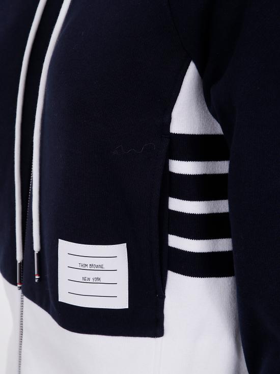  톰브라운 클래식 루프백 4바 집업 후드 FJT382A 03037 415 NAVY - THOM BROWNE