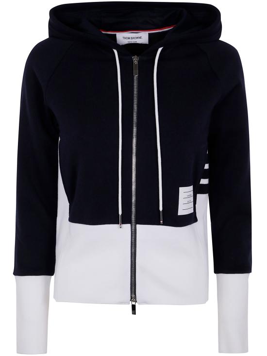  톰브라운 클래식 루프백 4바 집업 후드 FJT382A 03037 415 NAVY - THOM BROWNE