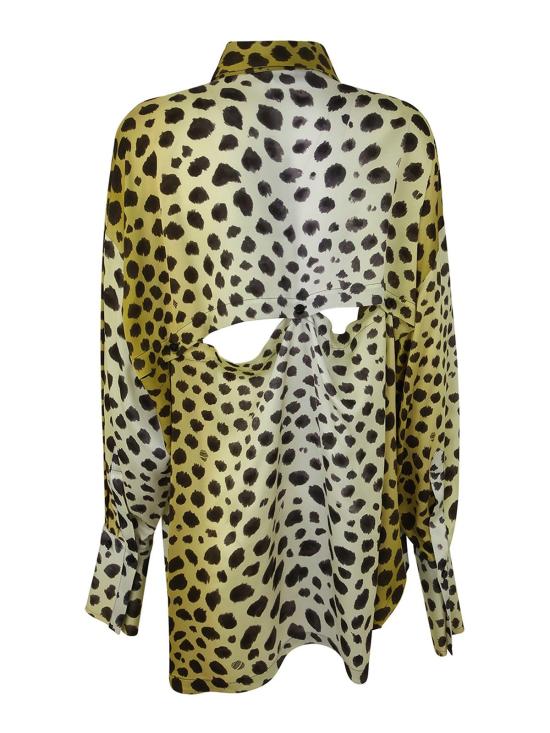 디 아티코 블라우스 236WCH11V065P499 Animal Print - THE ATTICO