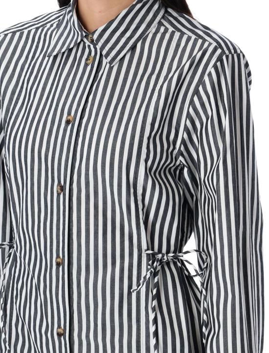 25SS 가니 블라우스 W00966475 099 BLACK STRIPES - GANNI