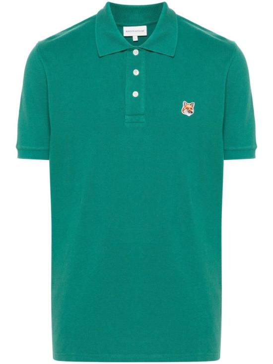  메종키츠네 폭스헤드 패치 폴로 티셔츠  LM00208KJ7002 P373