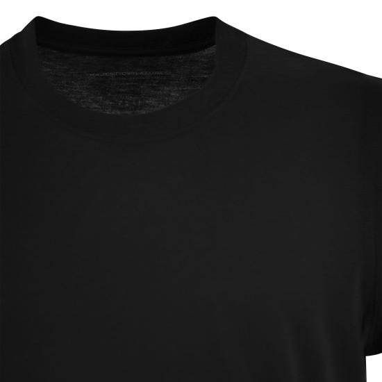  마제스틱필라쳐 반팔 티셔츠 S24M296 HTS216 BLACK - MAJESTIC FILATURES