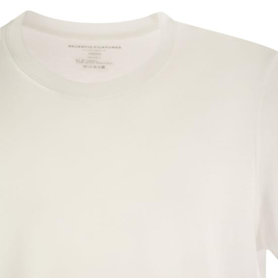  마제스틱필라쳐 반팔 티셔츠 S24M296 HTS216 WHITE - MAJESTIC FILATURES