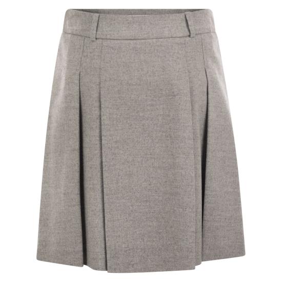  페세리코 / 여성 울 비스코스 하이웨이스트 숏 스커트 P05601 GREY BPG