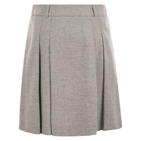  페세리코 / 여성 울 비스코스 하이웨이스트 숏 스커트 P05601 GREY BPG - PESERICO