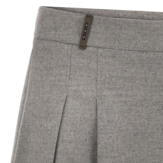  페세리코 / 여성 울 비스코스 하이웨이스트 숏 스커트 P05601 GREY BPG - PESERICO