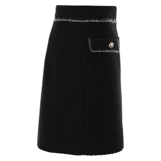  페이 미디 스커트 NXW90494700 BLACK - FAY