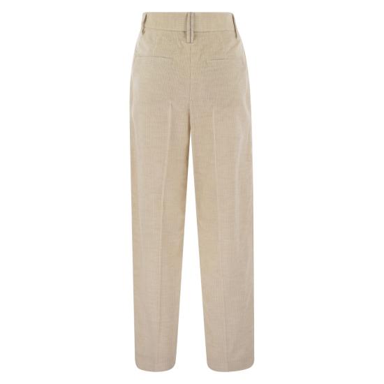  브루넬로 쿠치넬리 스트레이트 팬츠 MP576P8562 IVORY - BRUNELLO CUCINELLI