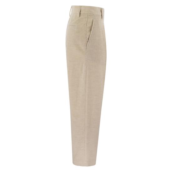  브루넬로 쿠치넬리 스트레이트 팬츠 MP576P8562 IVORY - BRUNELLO CUCINELLI