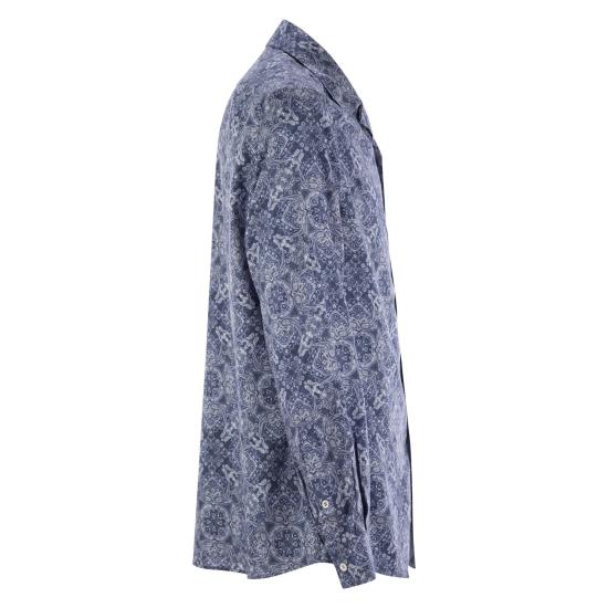 25SS 브루넬로 쿠치넬리 긴팔 셔츠 MM6910647 BLUE - BRUNELLO CUCINELLI