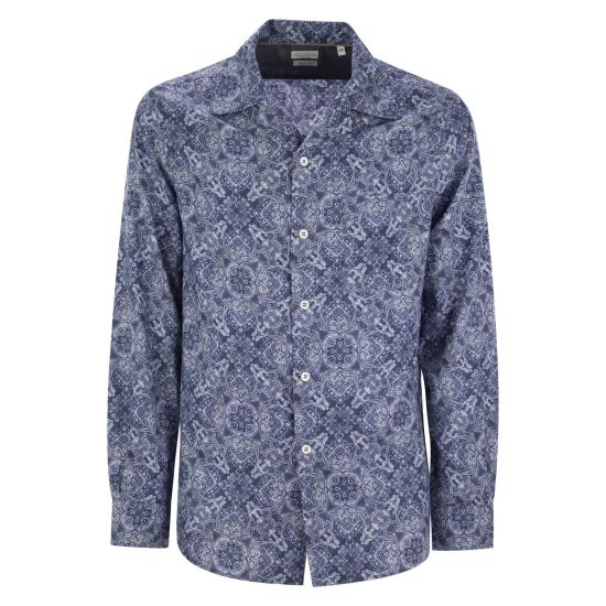 25SS 브루넬로 쿠치넬리 긴팔 셔츠 MM6910647 BLUE