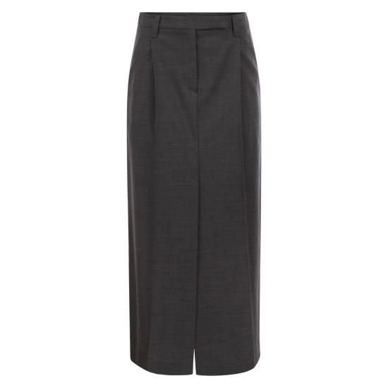 24FW 브루넬로 쿠치넬리 롱 스커트 ML154G3665 GREY