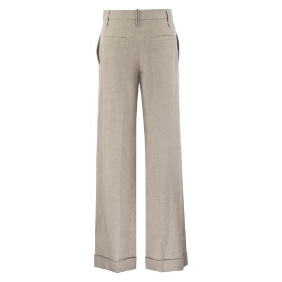  브루넬로 쿠치넬리 스트레이트 팬츠 MH567P8492 LIGHT GREY - BRUNELLO CUCINELLI