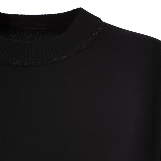  파비아나 필리피 시퀸 크루넥 스웨터 MAD214F016I947 BLACK - FABIANA FILIPPI