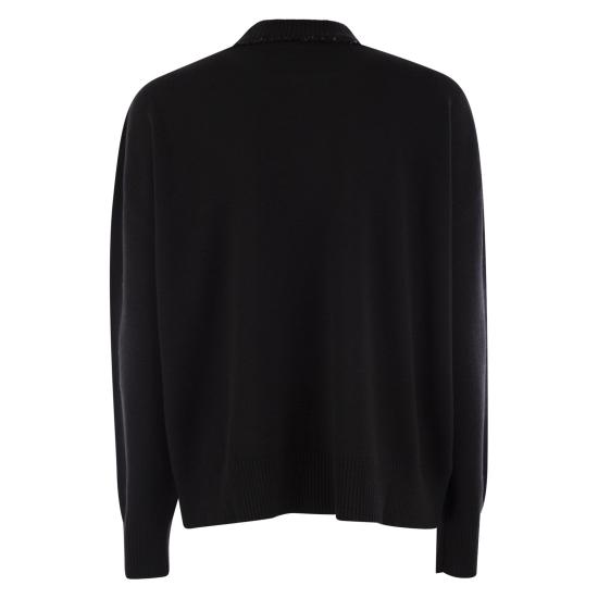  파비아나 필리피 시퀸 크루넥 스웨터 MAD214F016I947 BLACK - FABIANA FILIPPI
