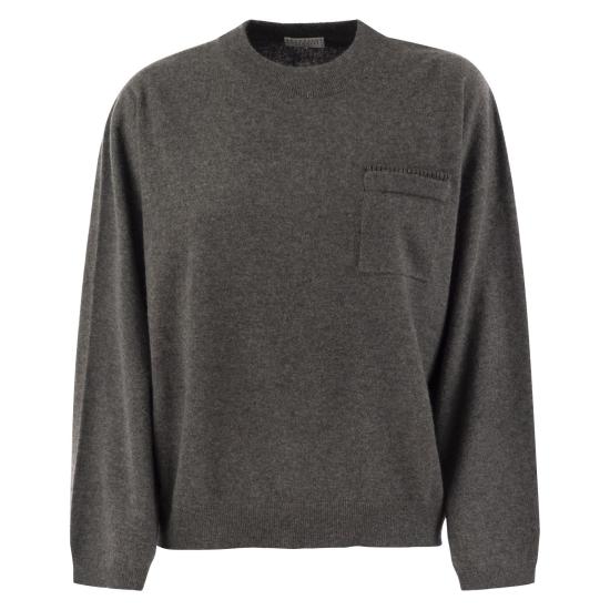  브루넬로 쿠치넬리 스웨터 M12192300 PLUM