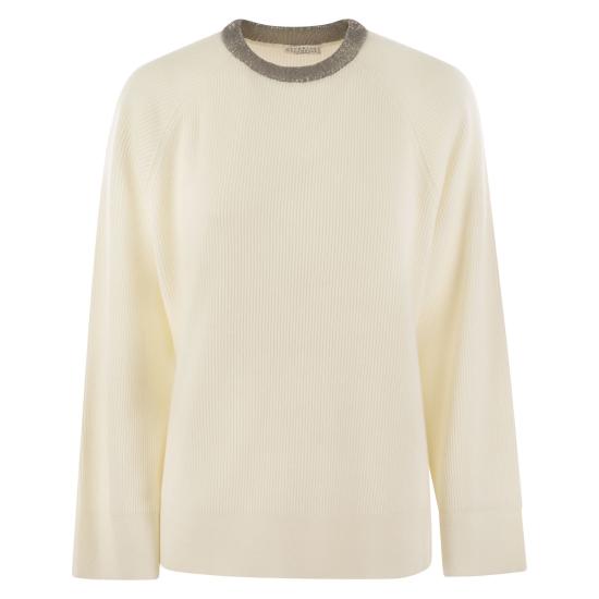  브루넬로 쿠치넬리 스웨터 M12191100P WHITE