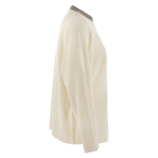  브루넬로 쿠치넬리 스웨터 M12191100P WHITE - BRUNELLO CUCINELLI