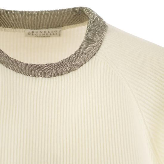  브루넬로 쿠치넬리 스웨터 M12191100P WHITE - BRUNELLO CUCINELLI