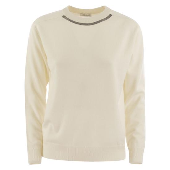  브루넬로 쿠치넬리 모닐리 캐시미어 니트 M12167900P CREAM