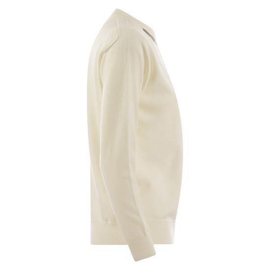  브루넬로 쿠치넬리 모닐리 캐시미어 니트 M12167900P CREAM - BRUNELLO CUCINELLI