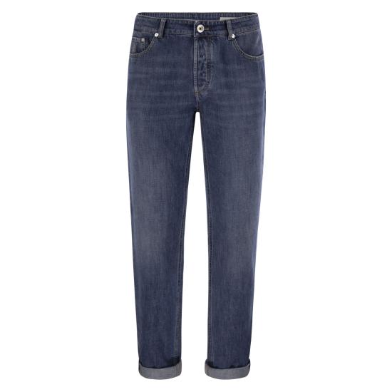 26FW 브루넬로 쿠치넬리 데님 트레디셔널 핏 파이브 포켓 트라우저 M0Z37D3210 MEDIUM DENIM