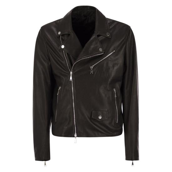  딸리아토레 바이커 자켓 FRANKLINAICHI240624I135 DARK BROWN