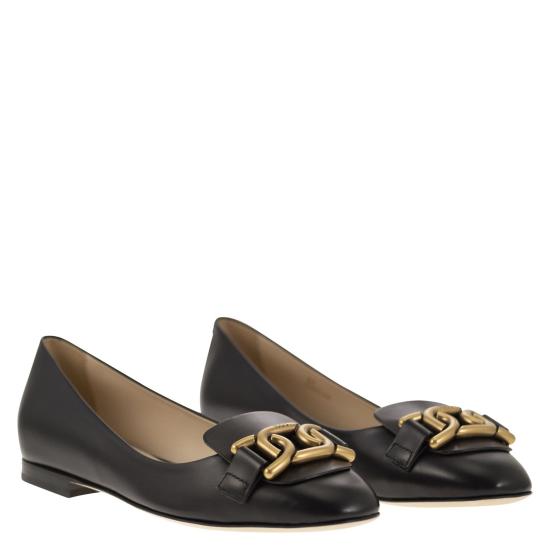  토즈 플랫 슈즈 XXW94K0IB70OON BLACK - TODS