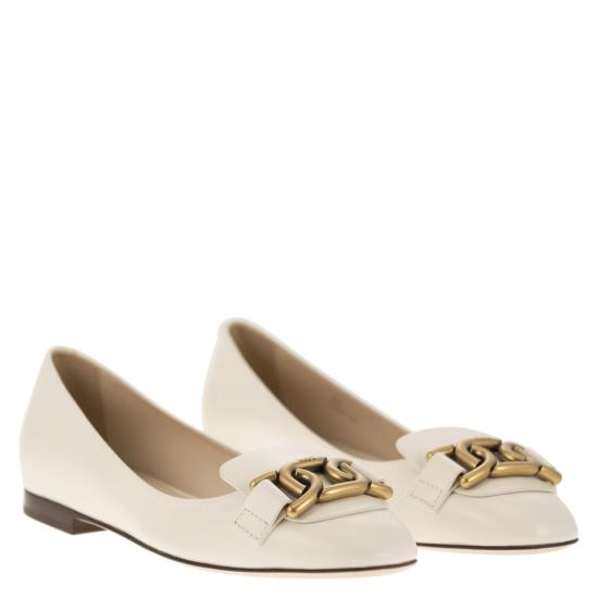  토즈 플랫 슈즈 XXW94K0IB70OON CREAM - TODS