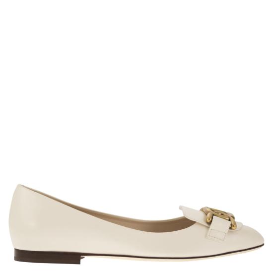  토즈 플랫 슈즈 XXW94K0IB70OON CREAM