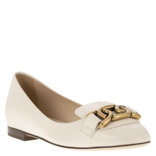  토즈 플랫 슈즈 XXW94K0IB70OON CREAM - TODS