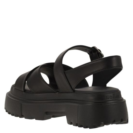  호간 샌들 HXW6440FJ20LE9 BLACK - HOGAN