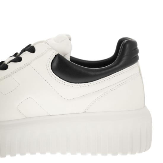 25SS 호간 H 스트라이프 스니커즈 HXM6450FC60LE9 WHITE BLACK - HOGAN