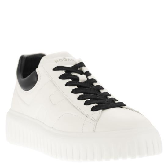 25SS 호간 H 스트라이프 스니커즈 HXM6450FC60LE9 WHITE BLACK - HOGAN