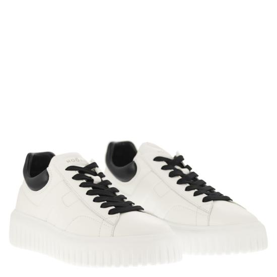 25SS 호간 H 스트라이프 스니커즈 HXM6450FC60LE9 WHITE BLACK - HOGAN