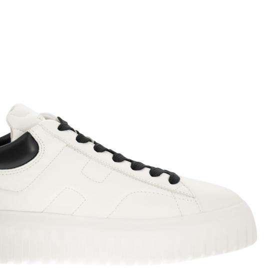 25SS 호간 H 스트라이프 스니커즈 HXM6450FC60LE9 WHITE BLACK - HOGAN