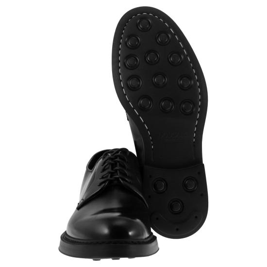  듀칼 레더 레이스업 슈즈 DU1385BRUXUF007 BLACK - DOUCAL’S