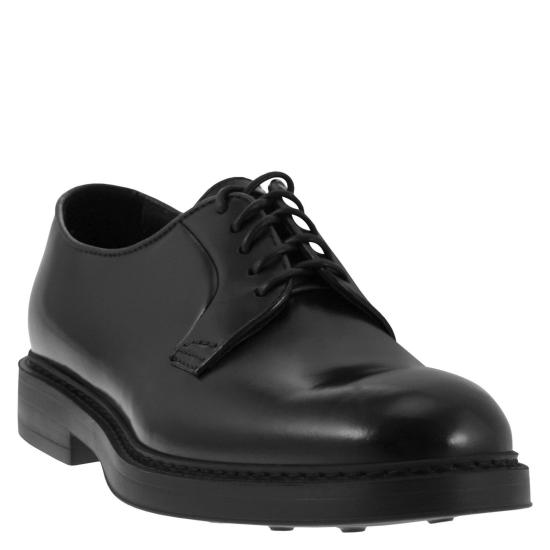  듀칼 레더 레이스업 슈즈 DU1385BRUXUF007 BLACK - DOUCAL’S