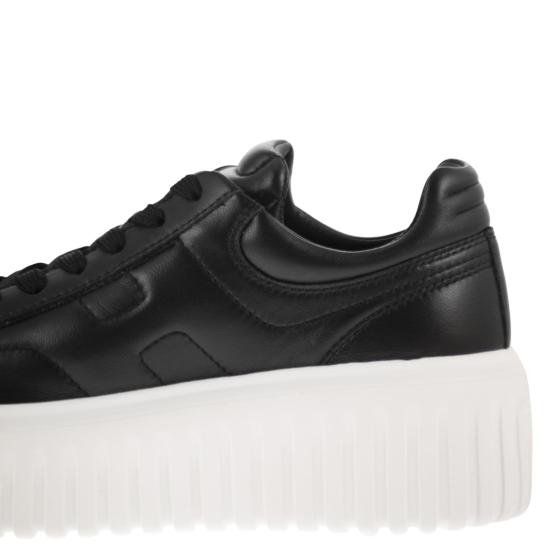 26SS 호간 H-스트라이프 스니커즈 HXW6450FC60LE9 BLACK WHITE - HOGAN