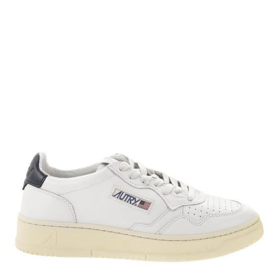  오트리 메달리스트 로우 스니커즈 AULM WHITE BLUE