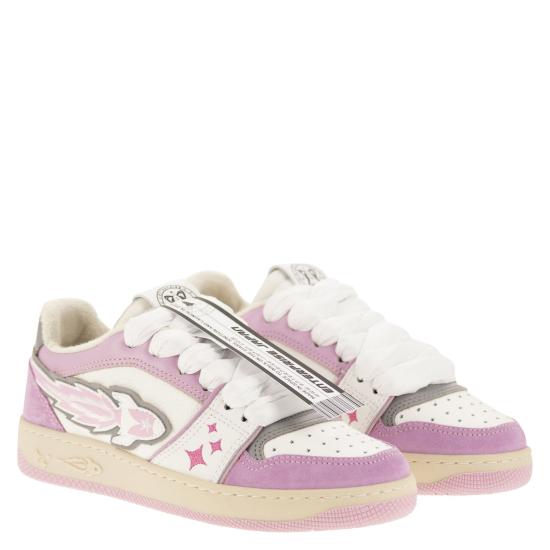 24FW 엔터프라이즈 재팬 뮬/슬리퍼 BG4003 WHITE PINK - ENTERPRISE JAPAN