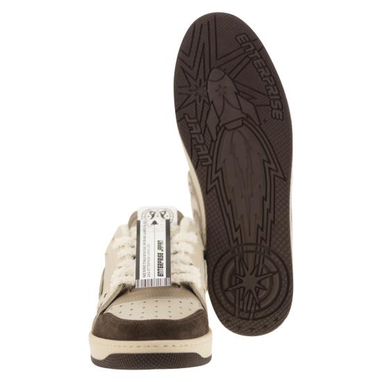  엔터프라이즈 재팬 스니커즈 BG4001 WHITE BROWN - ENTERPRISE JAPAN