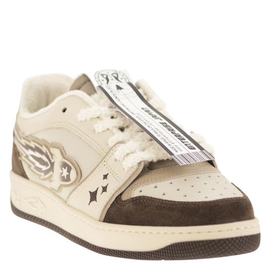  엔터프라이즈 재팬 스니커즈 BG4001 WHITE BROWN - ENTERPRISE JAPAN