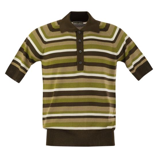  피티토리노 폴로 티셔츠 TL4SPM060GEG 24MGR BROWN GREEN