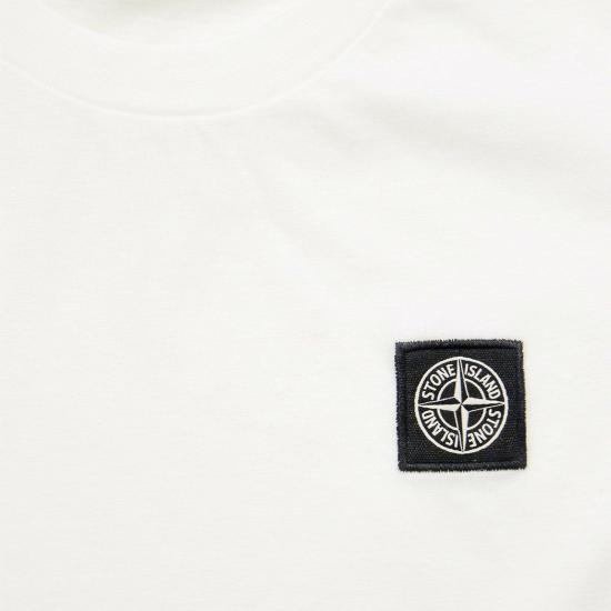  [키즈] 스톤 아일랜드 티셔츠 801620147 WHITE - STONE ISLAND