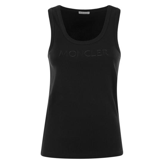  몽클레어 로고 민소매 티셔츠 J10938P0000689AK6 BLACK