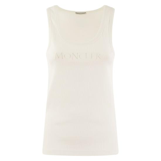  몽클레어 로고 민소매 티셔츠 J10938P0000689AK6 WHITE